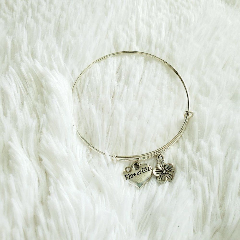 Be My Flower Girl Bracelet, Wedding Party Jewelry - Picture 6 of 10